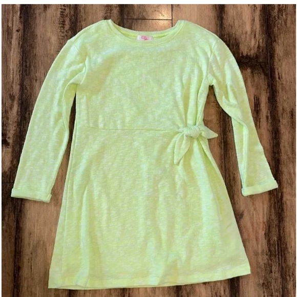 GB girls Other - GB Girls large lime green long sleeve sweater dress girls 6. Watch VIDEO